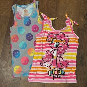 Pinky Pie (6-6x) and Smiley Face (7-8) Tank Tops.